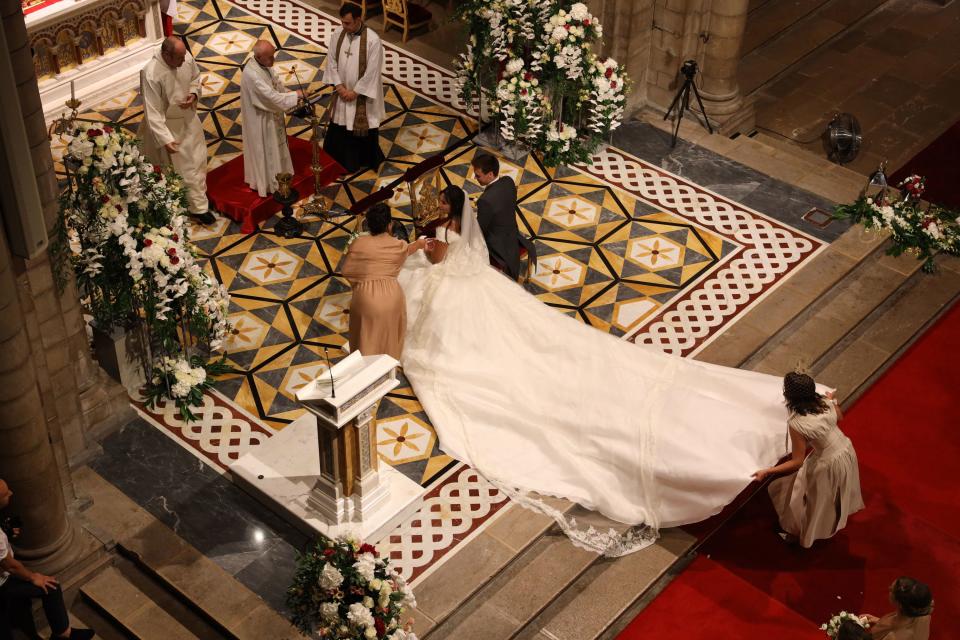 Religious wedding took place at Monaco Cathedrale with more than 200 guests.