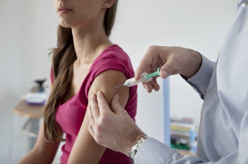 <span class="caption">HPV vaccine has reduced pre-cancerous cervical disease in women by 71%.</span> <span class="attribution"><a class="link " href="https://www.shutterstock.com/image-photo/cervical-cancer-vaccine-174165935" rel="nofollow noopener" target="_blank" data-ylk="slk:Image Point Fr/ Shutterstock;elm:context_link;itc:0;sec:content-canvas">Image Point Fr/ Shutterstock</a></span>