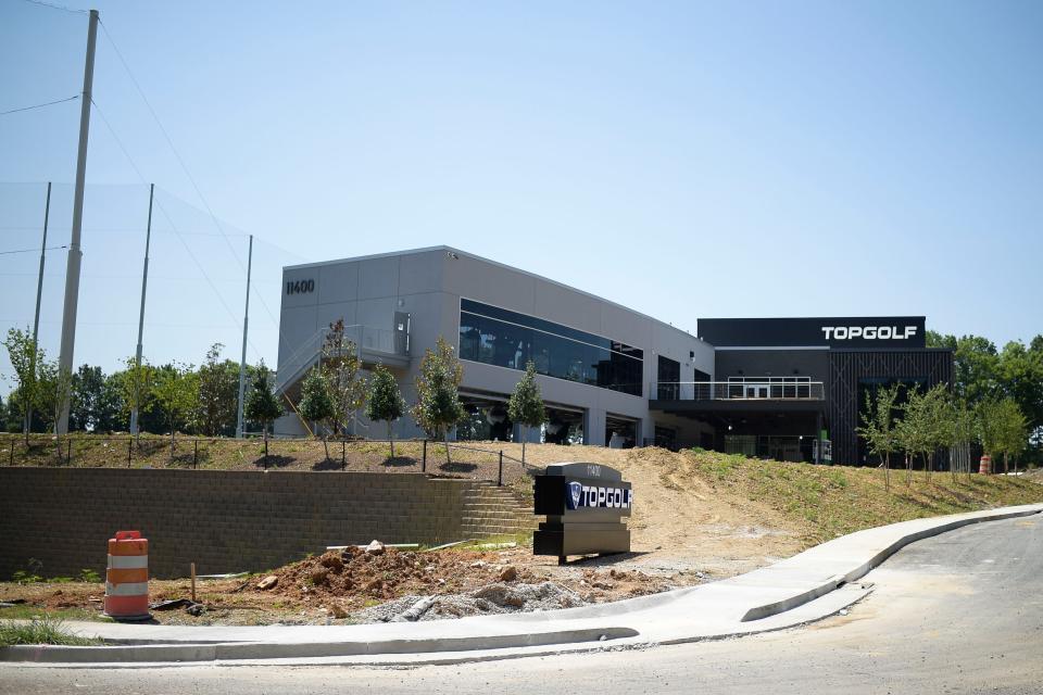 Construction of Topgolf on Outlet Dr. continues in Farragut, Tenn. on Tuesday, June 14, 2022. 