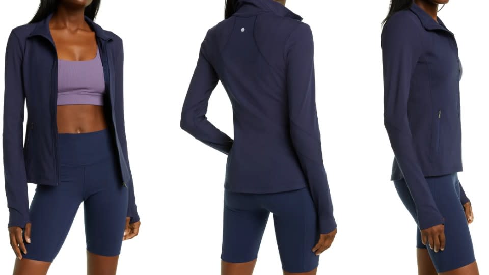 Zella Studio Lite Ribbed Detail Track Jacket - Nordstrom, $59 (originally $99)