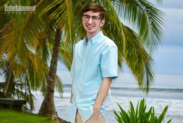 <p>Patrick Ecclesine/NBC</p> Aron Barnell on 'Deal or No Deal Island'