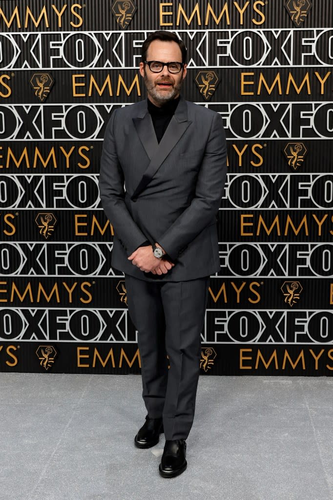 Bill Hader attends the 75th Primetime Emmy Awards at Peacock Theater on January 15, 2024 in Los Angeles, California.