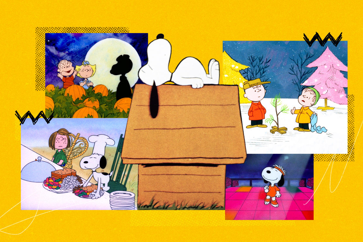 We rank all 45 original 'Peanuts' animated specials, including 'A Charlie Brown Christmas' and 'A Charlie Brown Thanksgiving.' (Photo illustration: Yahoo News; Photo: Everett Collection, Getty Images)