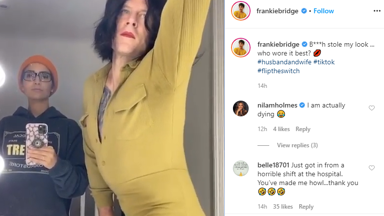 Screengrab from Frankie Bridge Instagram