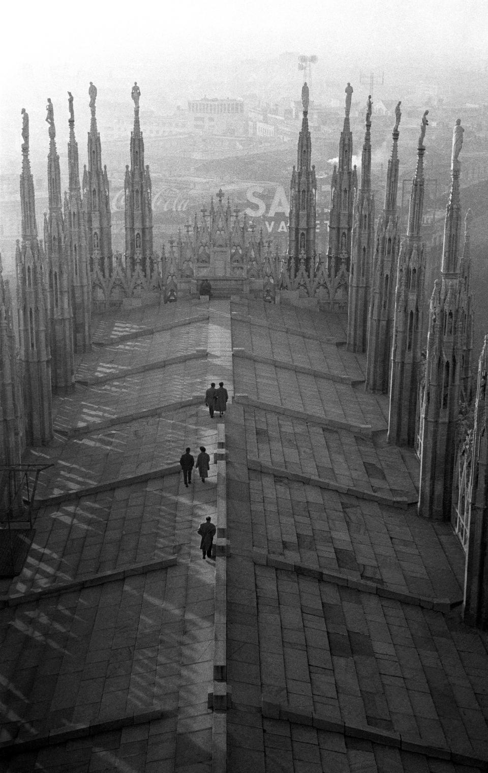 On the roof of Duomo, 1960.