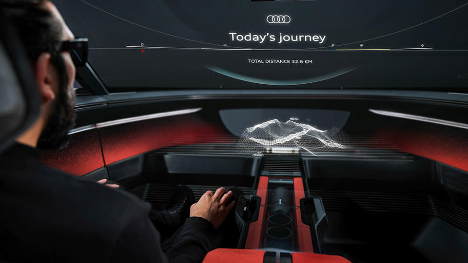 The cockpit of the Audi Activesphere Concept