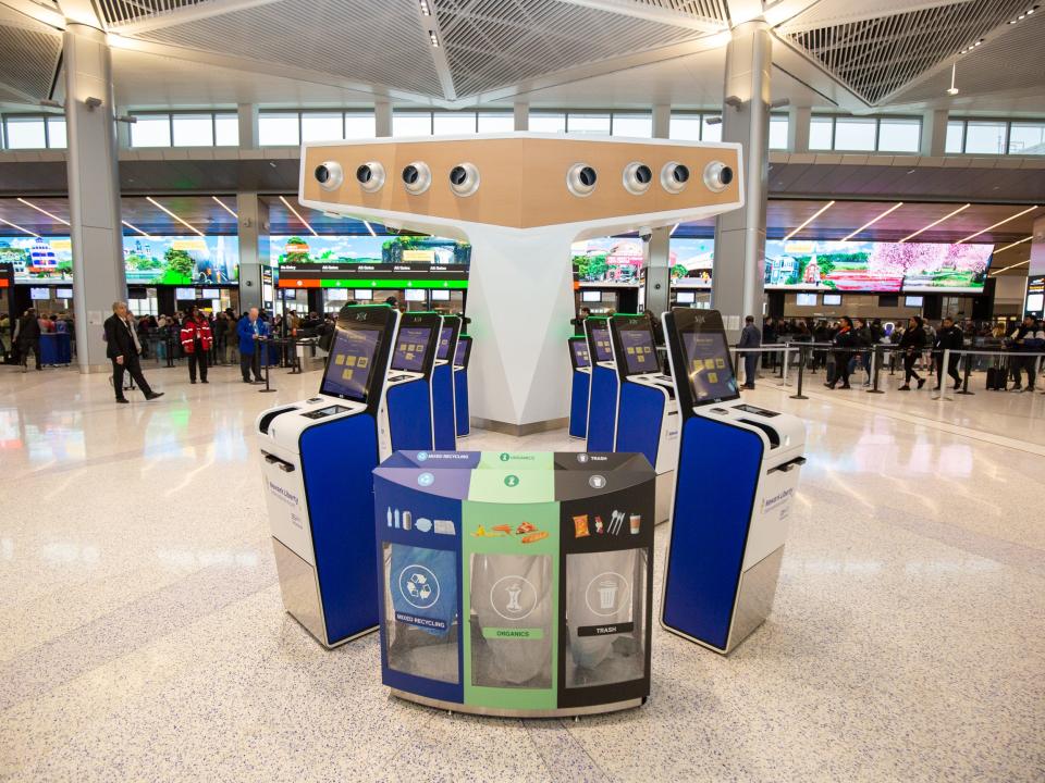 The departure hall at Newark Liberty International Airport's new Terminal A.