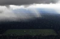 An aerial view shows a tract of Amazon rainforest which has been cleared by loggers and farmers for agriculture near the city of Santarem, Para State in this April 20, 2013 file photo. To match Special Report BRAZIL-DEFOREST/ REUTERS/Nacho Doce/Files (BRAZIL - Tags: ENVIRONMENT CRIME LAW POLITICS BUSINESS)