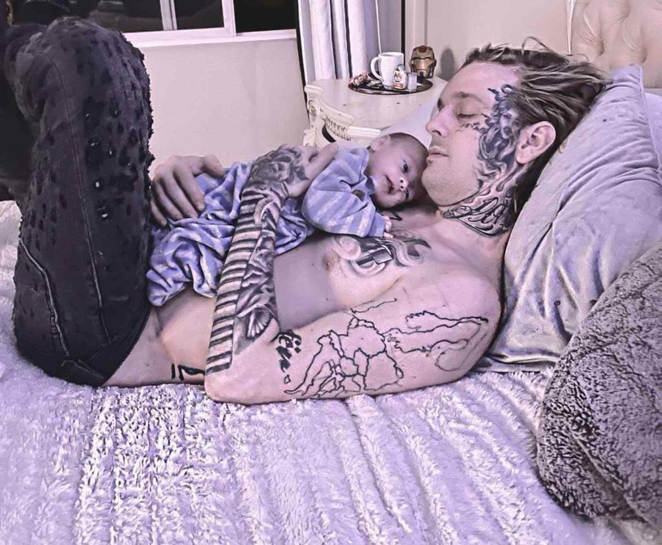 Aaron Carter and baby