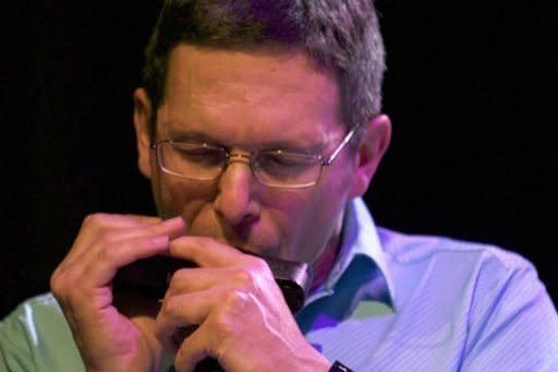 Handout photo from Espafrika shows jazz musician Adam Glasser performing at the Cape Town International Jazz Festival on March 30. He has forged his career in jazz by re-interpreting classics from his native South Africa on his chromatic harmonica