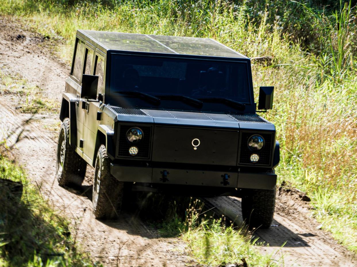 1 Bollinger Motors B1 3 4 driving outdoors