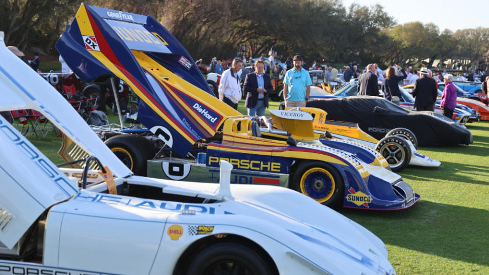 A few examples from the Porsche Fiberglass Racing Spyders class at the 2023 Amelia Island Concours d'Elegance.