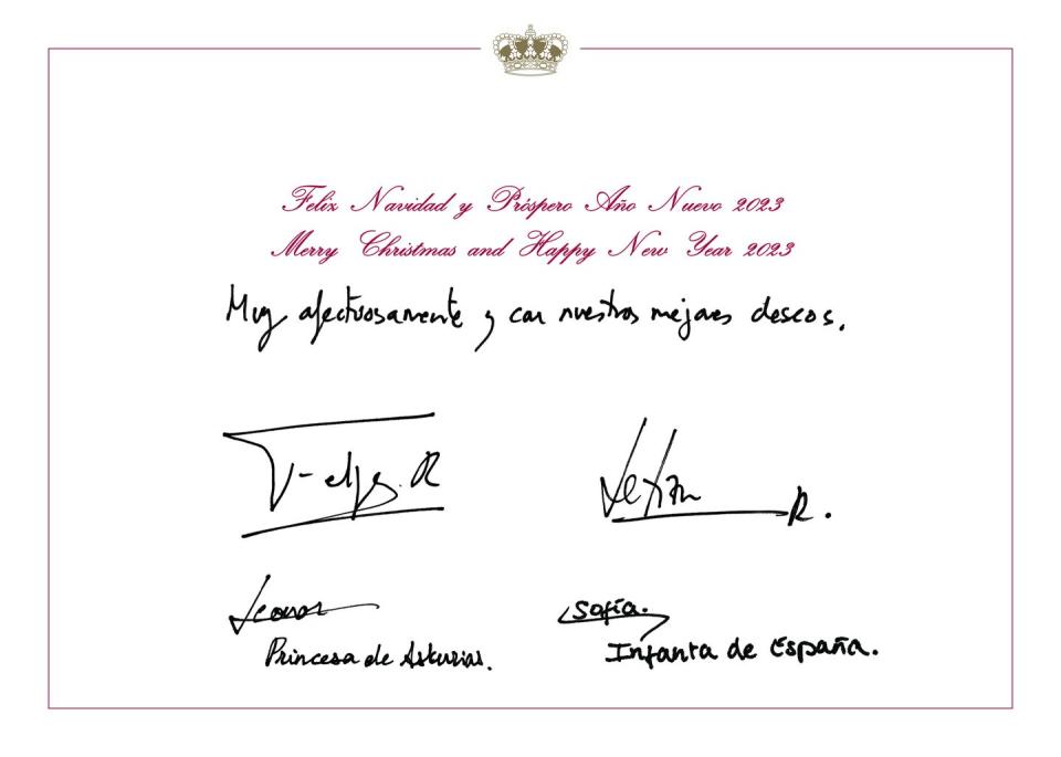 spanish royals christmas cards 2022