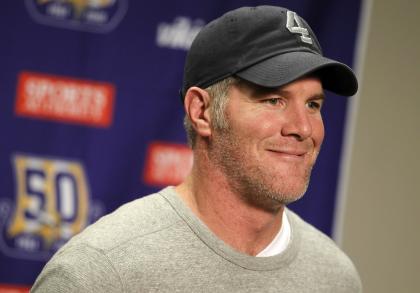 FILE - Brett Favre in Detroit, Michigan in 2011 (AFP Photo/Gregory Shamus)