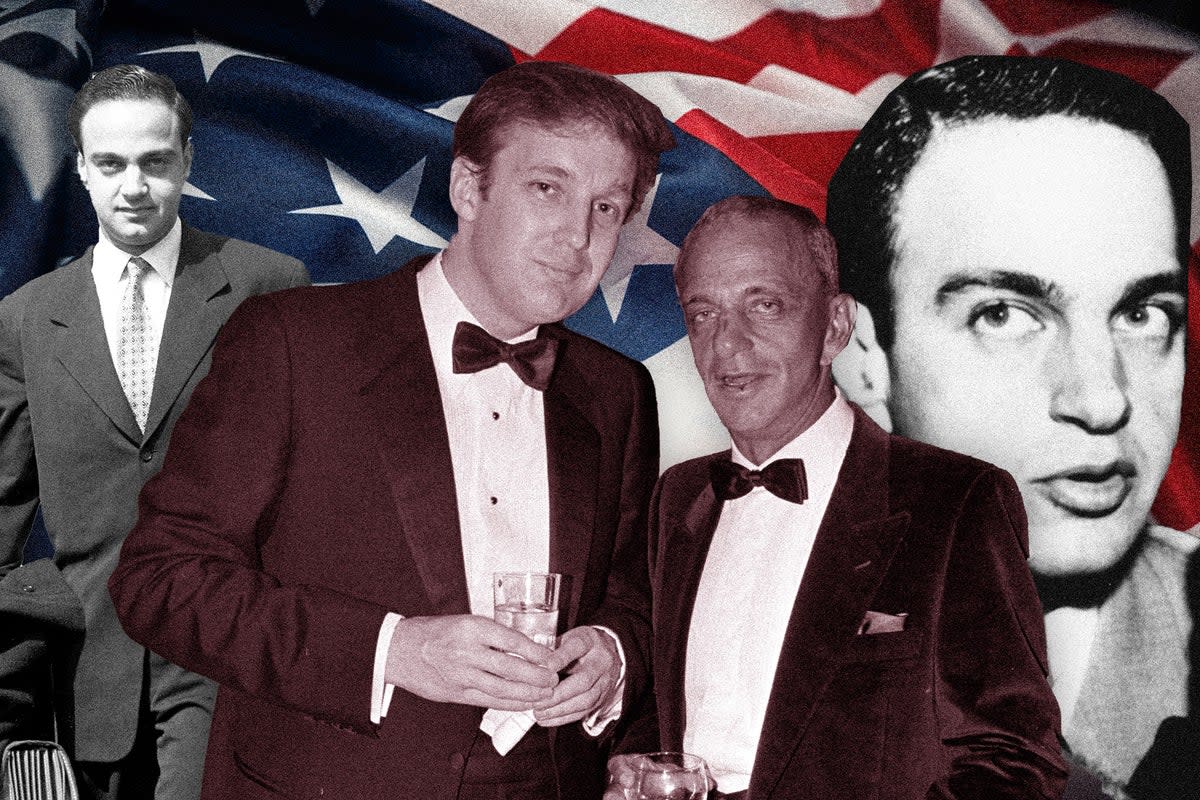 Roy Cohn, on the right, Donald Trump on the left  (Getty/iStock/PA)
