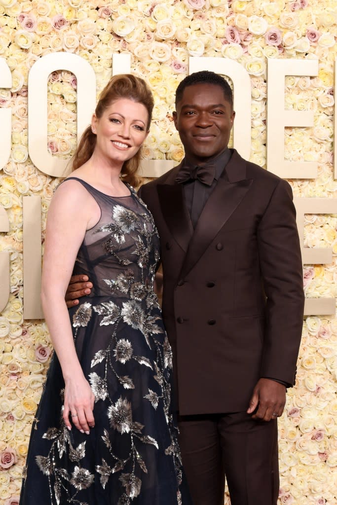 Jessica Oyelowo and David Oyelowo attend the 81st Annual Golden Globe Awards at The Beverly Hilton on January 07, 2024 in Beverly Hills, California.