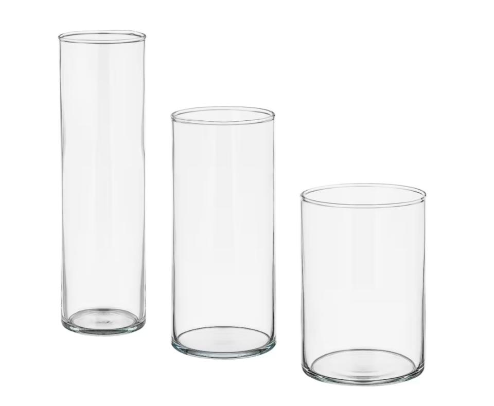 Ikea's popular set of 3 Cylinder Vases