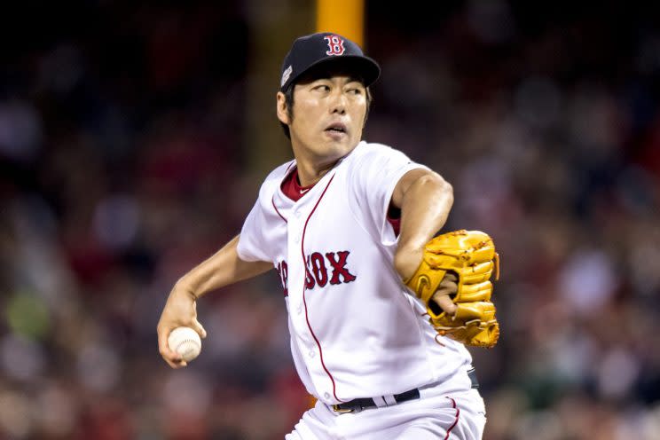 Koji Uehara will pitch for the Cubs in 2017. (Getty Images/Billie Weiss/Boston Red Sox)