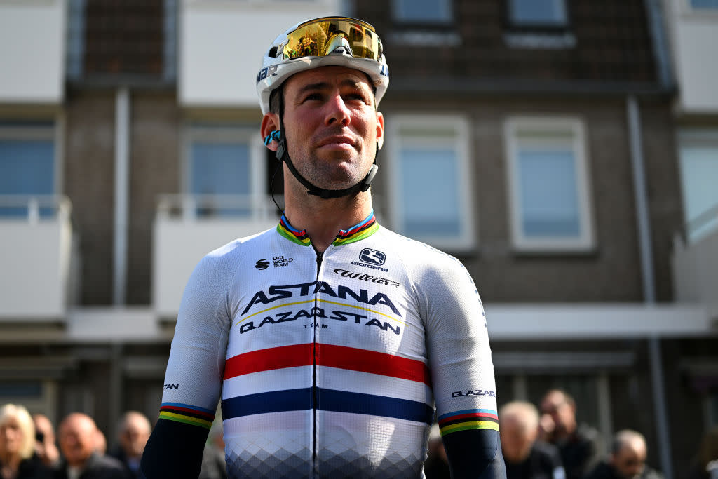  TERNEUZEN NETHERLANDS  APRIL 05 Mark Cavendish of The United Kingdom and Astana Qazaqstan Team prior to the 111th Scheldeprijs 2023 Mens Elite a 2053km one day race from Terneuzen to Schoten on April 05 2023 in Terneuzen Netherlands Photo by Luc ClaessenGetty Images 