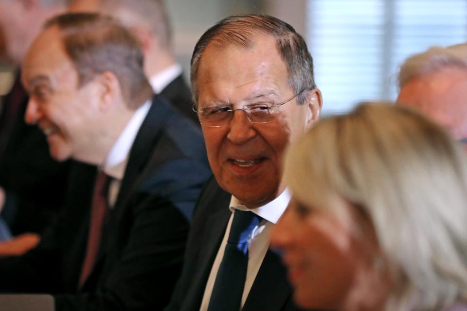 Russian Foreign Minister Sergei Lavrov tangled with U.S. Secretary of State Mike Pompeo at the State Department on Dec. 10.