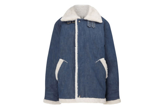 Rachel Comey blue-denim shearling jacket