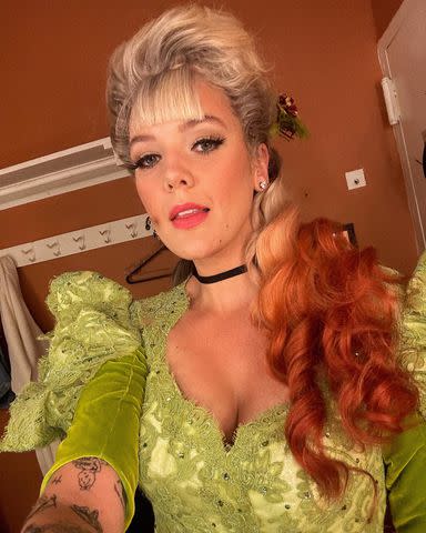 <p>Betty Who/Instagram</p> Betty Who backstage at Hadestown on Broadway