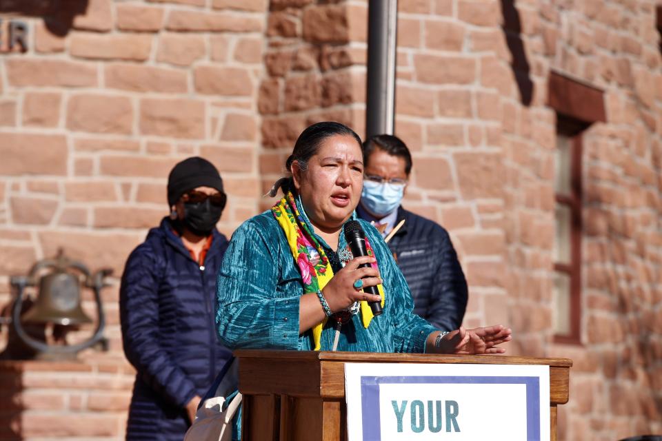 Navajo Nation Council Delegate Amber Kanazbah Crotty sponsored the emergency bill the council passed on Dec. 29 for more hardship assistance payments to help eligible tribal members.