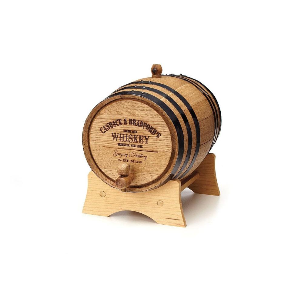 20) Personalized Whiskey Barrel