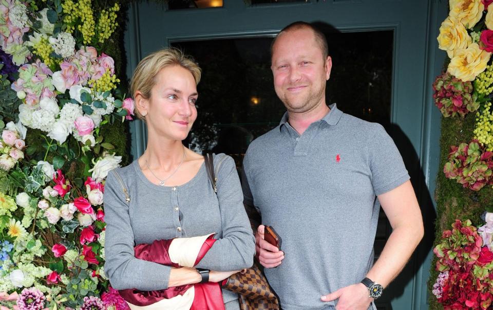 Lady Isabella Hervey and husband Christophe De Pauw at the Ivy Garden in Chelsea in 2016