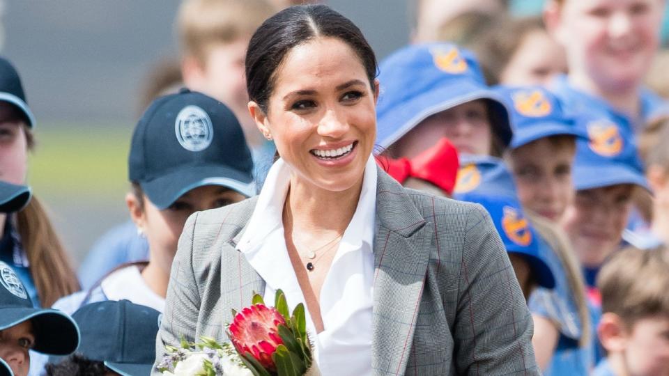 The Duchess also rocked a very meaningful pair of jeans with the look.