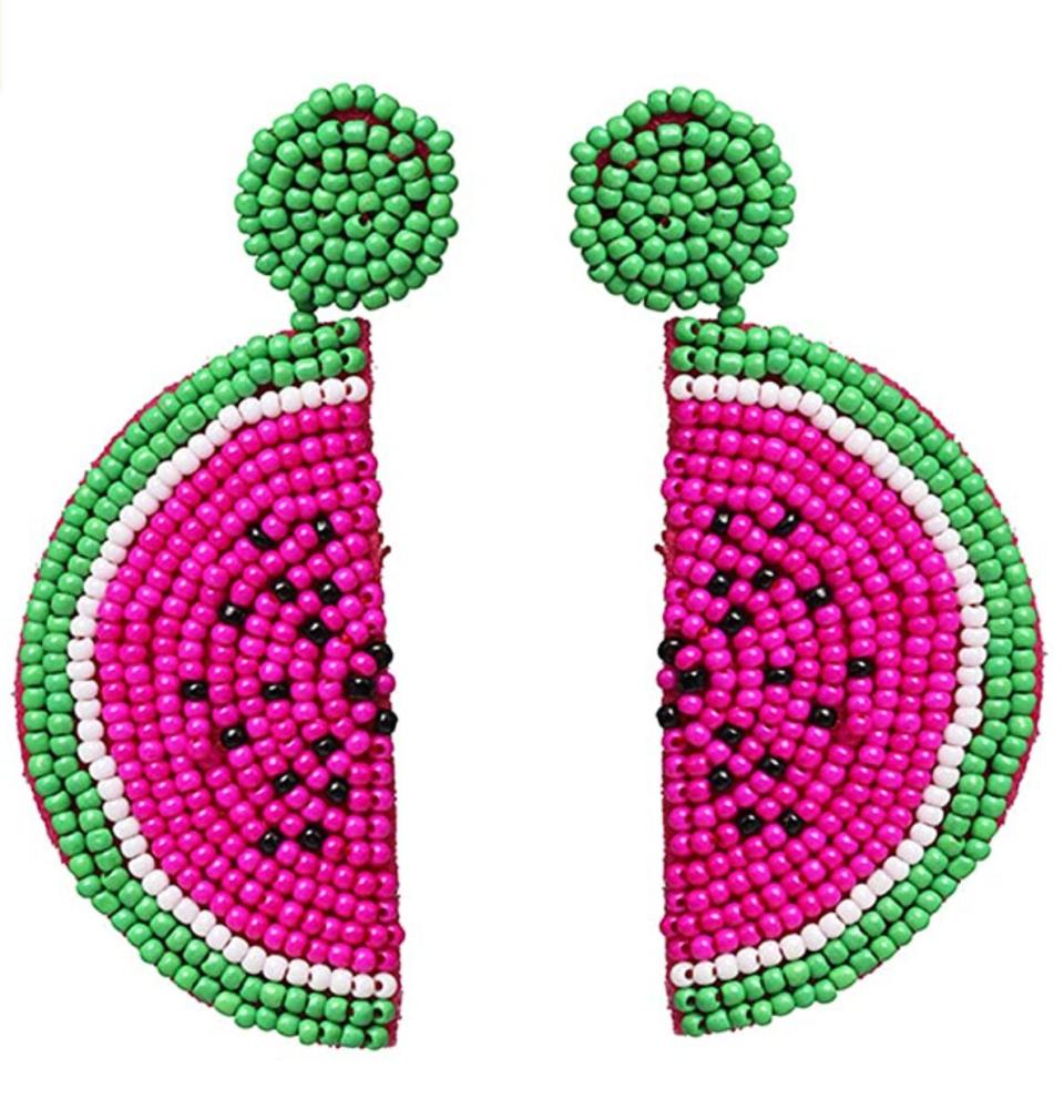 Idealway Dangle Beaded Fruit Earrings