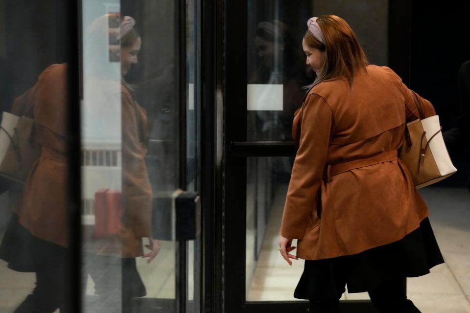 Morenia Acosta is shown as she heads towards her Analysis for Real Estate Financing in Commercial Banking class, at William Paterson University, in Wayne. Wednesday, February 15, 2023