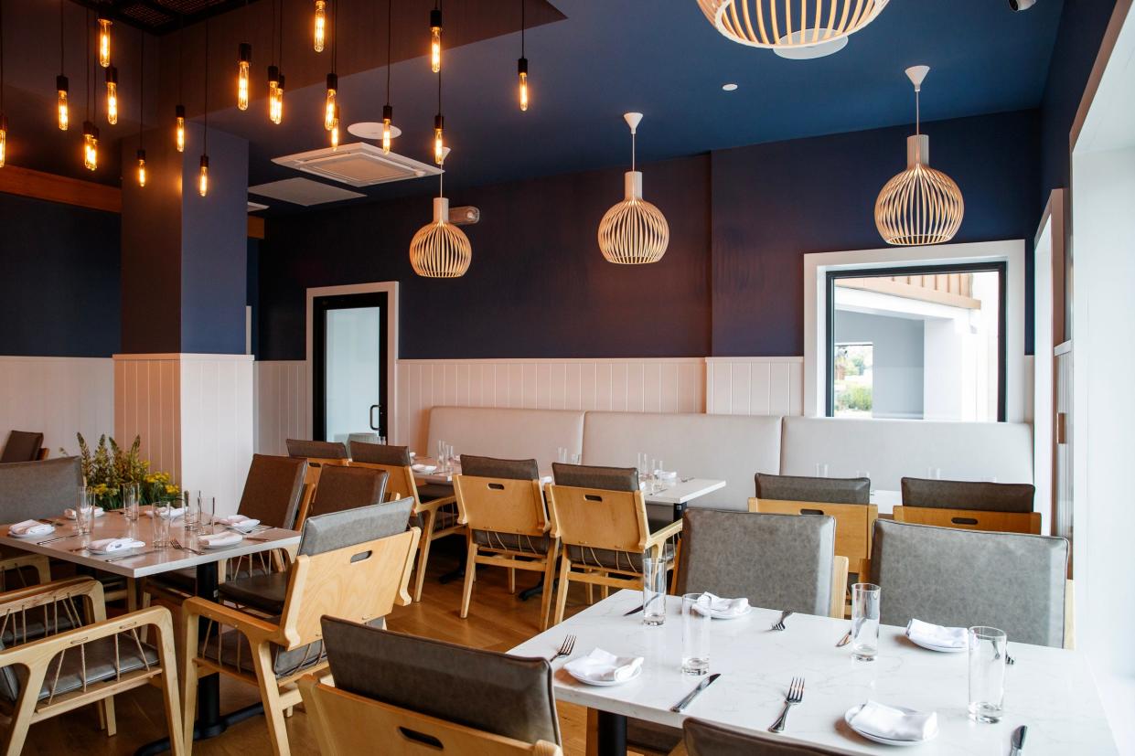 A view of a dining area at Shorebird, which opened last month on El Paseo in Palm Desert.