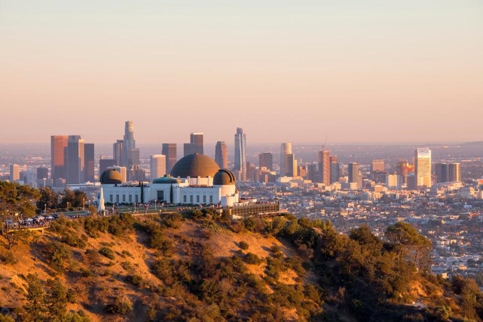 Views over the city behind the Griffith Observatory (Getty)