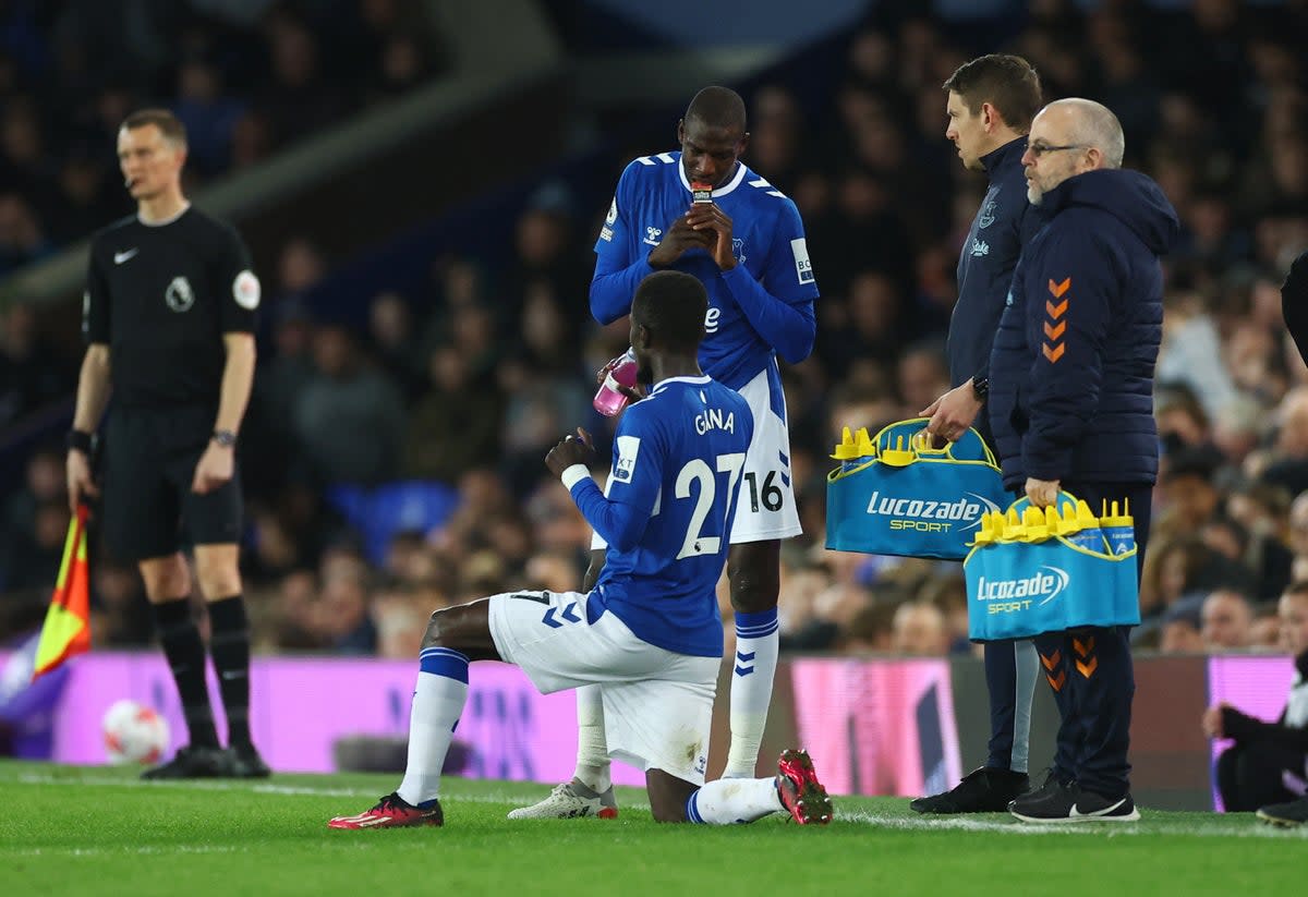 Everton’s Idrissa Gueye and Abdoulaye Doucoure broke their fast against Tottenham (REUTERS)