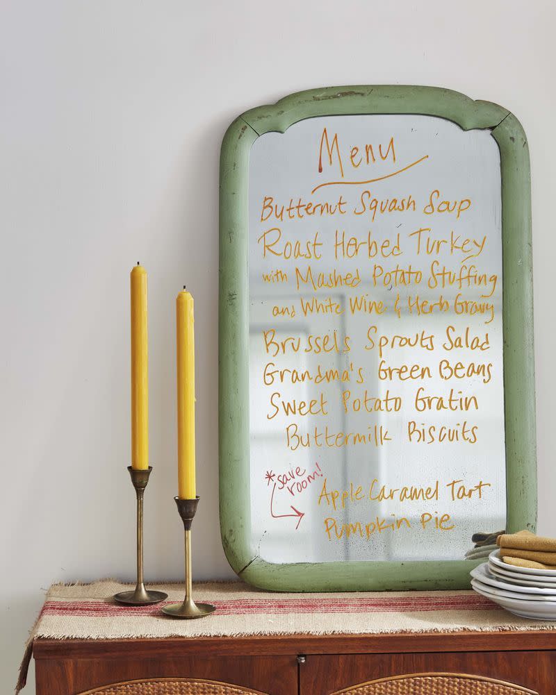 Mirror Buffet Menu