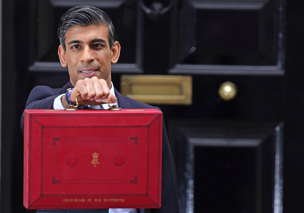 Chancellor Rishi Sunak pictured before giving his Budget speech (Jacob King./PA) (PA Wire)