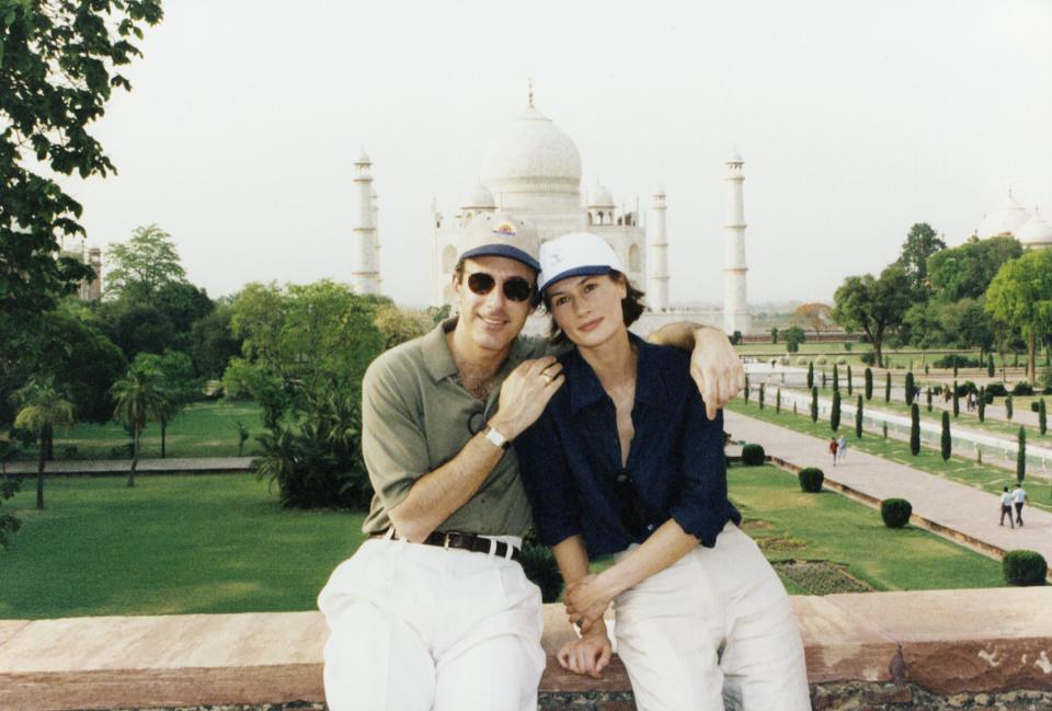 Matt Lauer’s then-girlfriend Annette Roque accompanied him to the Taj Mahal in India on April 4, 1998, for the <em>Today</em> show’s “Where in the World Is Matt Lauer?” (Photo: NBC/NBC NewsWire)