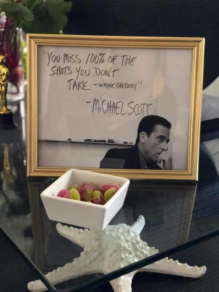 An iconic quote from Michael Scott (Wayne Gretzky). (Photo: <a href="https://www.instagram.com/kayleighkill/" target="_blank">@kayleighkill</a>)