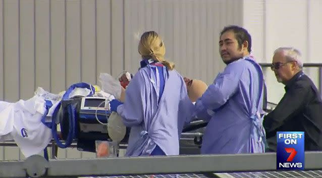 Mr Montalto was rushed to Alfred Hospital. Source: 7 News