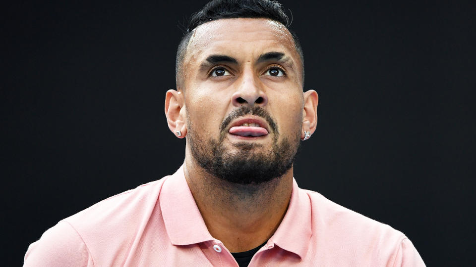 Nick Kyrgios, pictured here in action at the Australian Open in January.