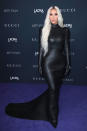 The former E! star channeled the Matrix in a black leather Balenciaga gown at the LACMA Art+Film Gala.