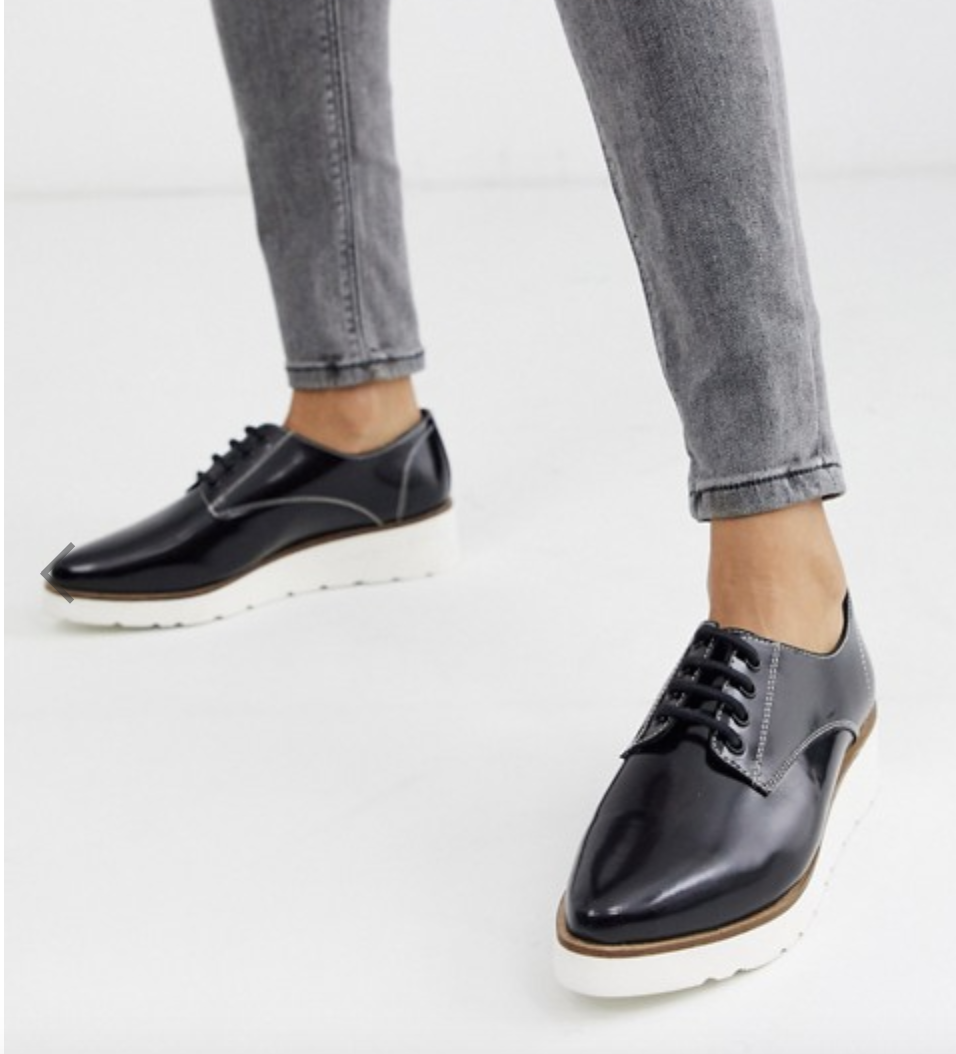 ASOS Majesty leather pointed lace-up flats, S$59.29 (was S$74.11). PHOTO: ASOS