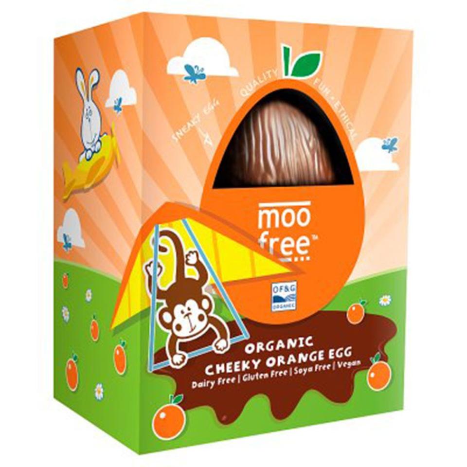 <p>This organic egg will appeal to your inner child. The orange flavour gives a tasty bitter twist to the chocolate, which is made in the UK from coca butter and rice powder. </p><p>Moo Free cheeky orange egg, £4, Waitrose</p><p><a class="link " href="https://go.redirectingat.com?id=127X1599956&url=https%3A%2F%2Fwww.waitrose.com%2Fecom%2Fproducts%2Fmoo-free-cheeky-orange-egg%2F799366-408878-408879&sref=https%3A%2F%2Fwww.cosmopolitan.com%2Fuk%2Fworklife%2Fg15871251%2Fvegan-easter-eggs%2F" rel="nofollow noopener" target="_blank" data-ylk="slk:BUY NOW;elm:context_link;itc:0;sec:content-canvas">BUY NOW</a></p>