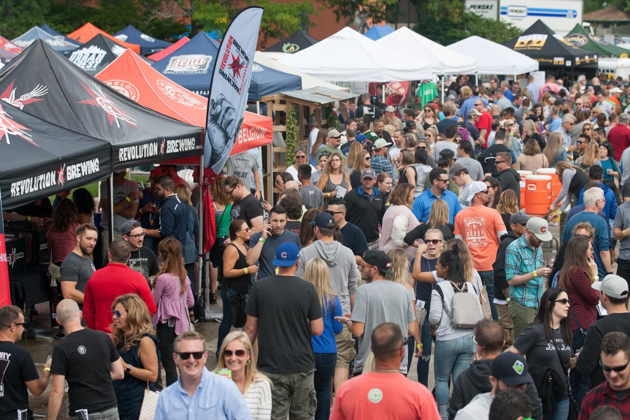 Some 2,500 people attended the sold-out eighth annual Screw City Beer Festival on Saturday, Sept. 8, 2018, at Riverview Ice House in Rockford.