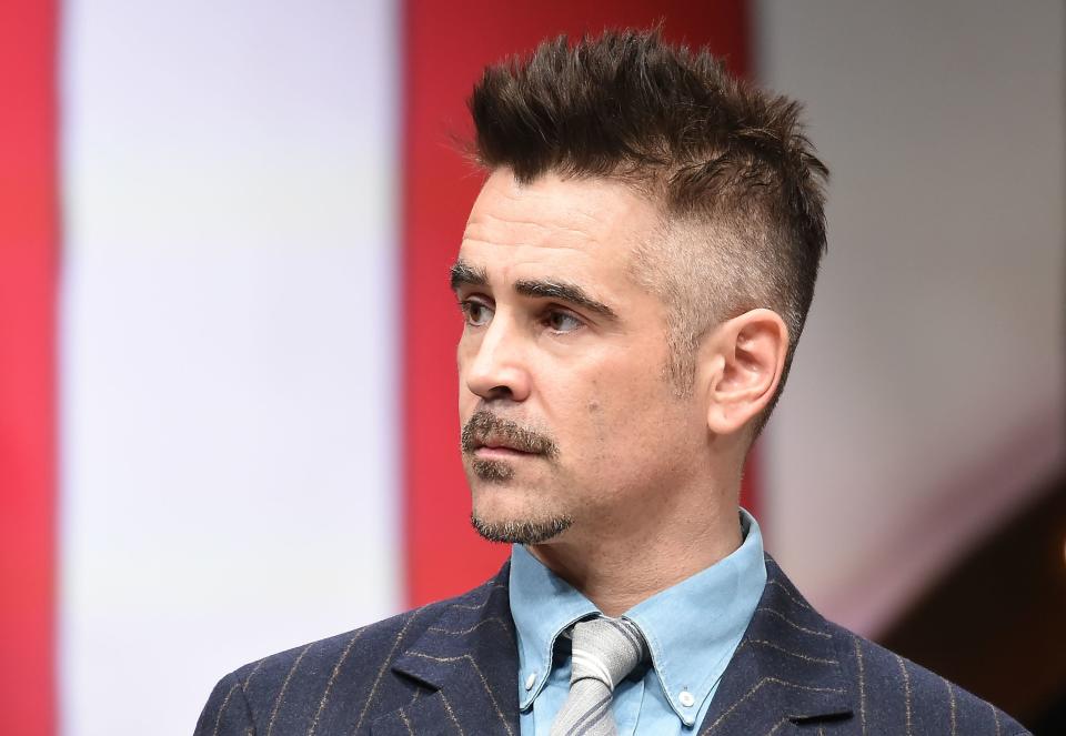 Colin Farrell, real-life Tyler Durden, is here to quietly whisper in your ear that maybe you’d look good with a half-shaved mustache and a soul patch and a goatee and then, whoa, maybe you should spike your hair straight up. Good luck resisting.