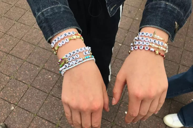 Ella has made a host of friendship bracelets for the occasion -Credit:WalesOnline