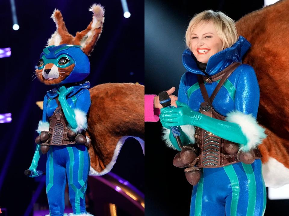 malin akerman as the squirrel masked singer