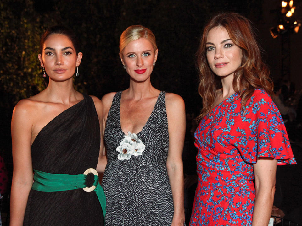 Lily Aldridge, Nicky Hilton Rothschild, and Michelle Monaghan