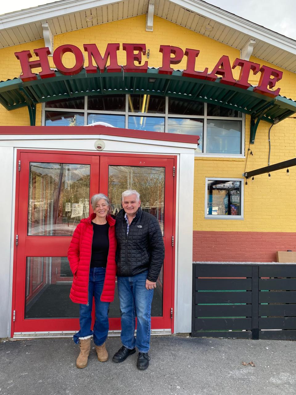 Husband and wife duo Natalie and Rob Anderson, seen here on Wednesday, Jan. 17, 2024, owners of Home Plate Bay Street Grill in Taunton, have sold the restaurant and will be retiring together.